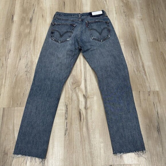 RE/DONE Levis Cropped Raw Hem Jeans Size 25 Made In USA Distressed - Picture 9 of 11